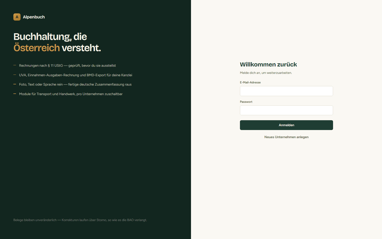 Alpenbuch — bookkeeping that understands Austria