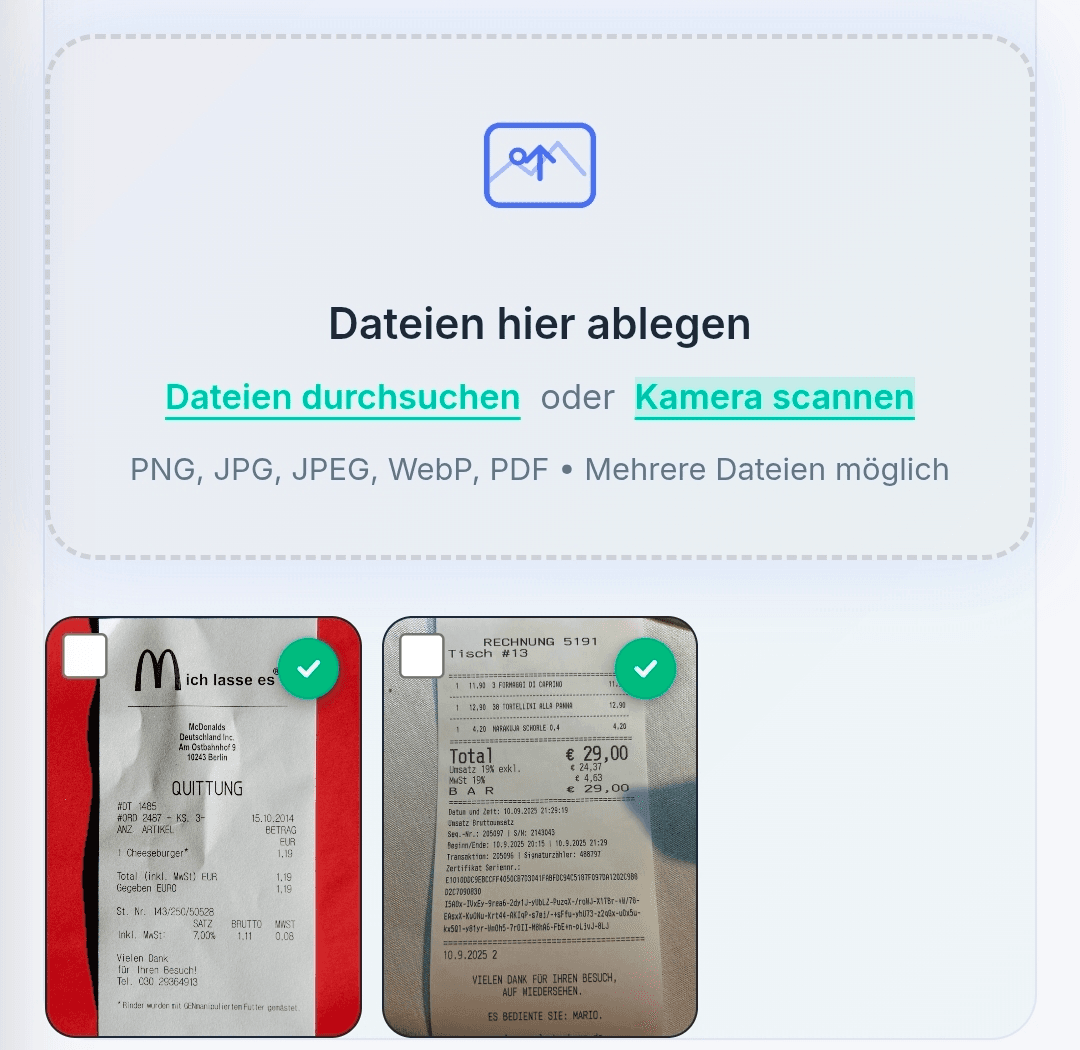 BelegGenie — receipts in seconds instead of hours